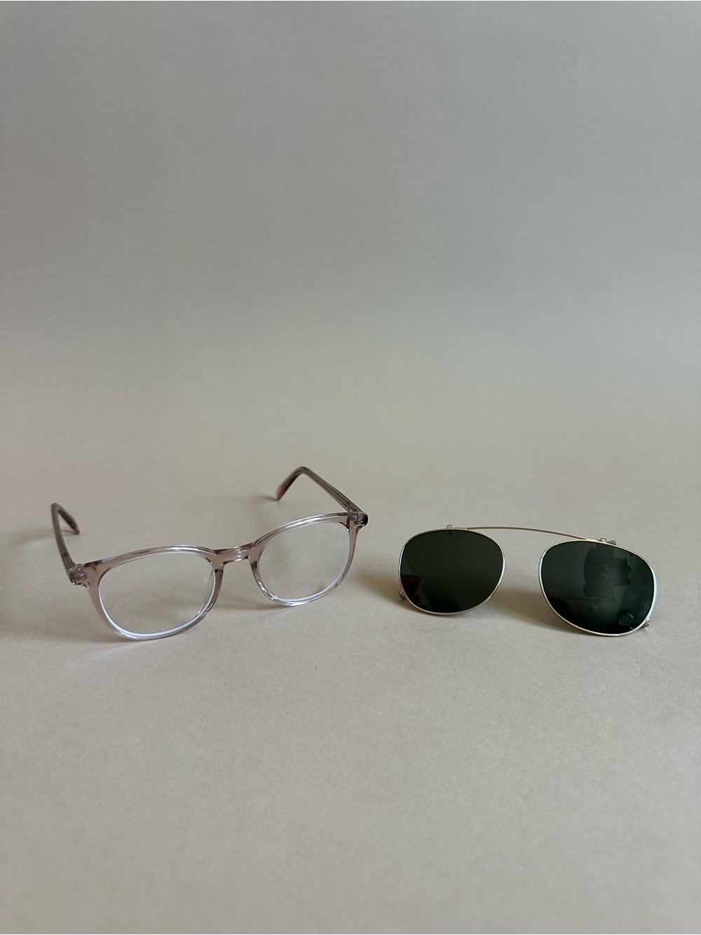 Warby Parker Durand M 688 48-18-142 Eyeglasses Frames With Sunglasses Attachment